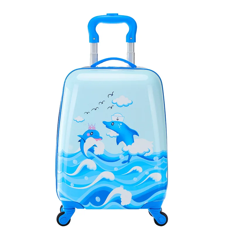 Bulk Wholesale Children Travel Suitcase Box High Quality Cartoon Print Scooter Suitcase Fashion Kids Ride On Luggage