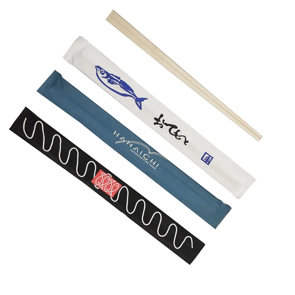 Cheap Chinese Wholesale Disposable Wooden/Bamboo Chopsticks  In Paper Packaging