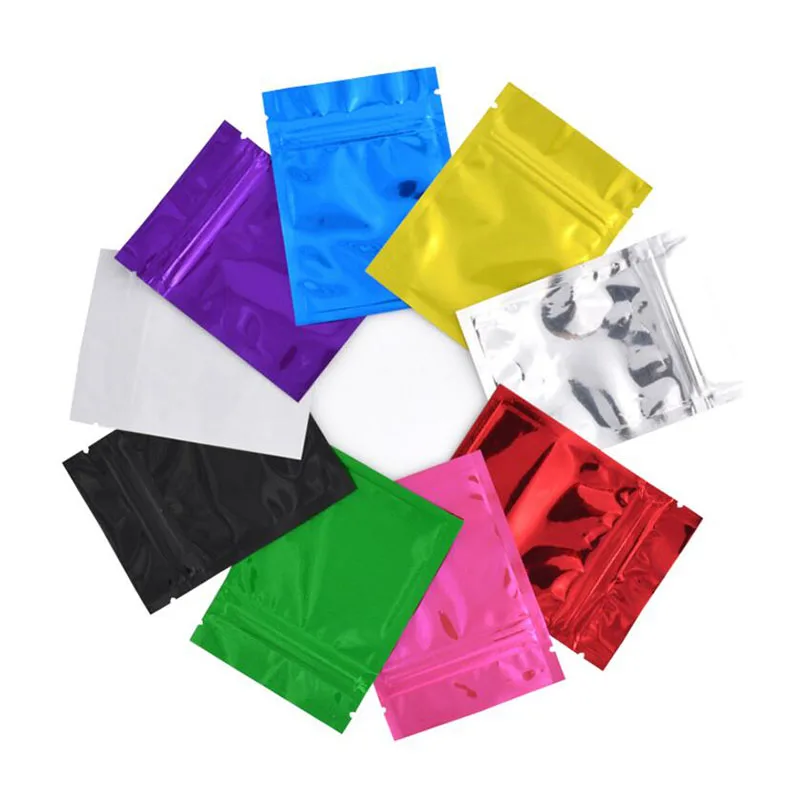 OEM logo printed resealable aluminum foil mylar custom mini zip lock bag