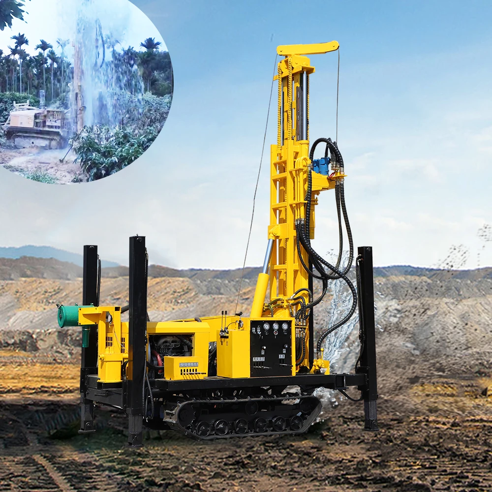Hydraulic Mobile Mining Crawler Mounted Drill Machine 200m Cheap Water Well Mine Drilling Rig