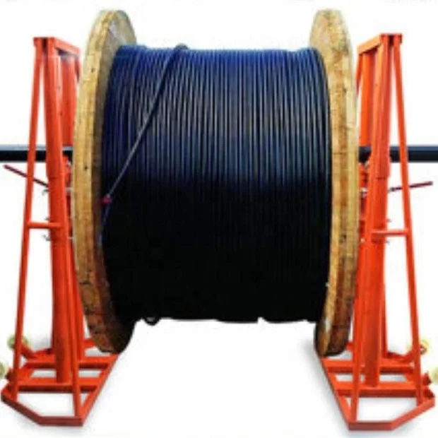 Heavy Load Cable Drum Jack Hydraulic Stringing Equipment Grounding Cable Reel Stand