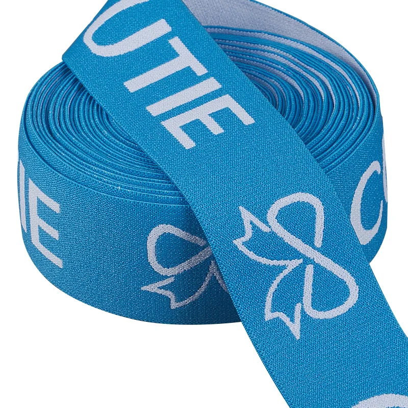 clothing accessory jacquard elastic band custom embossed logo jacquard elastic band for garment accessories