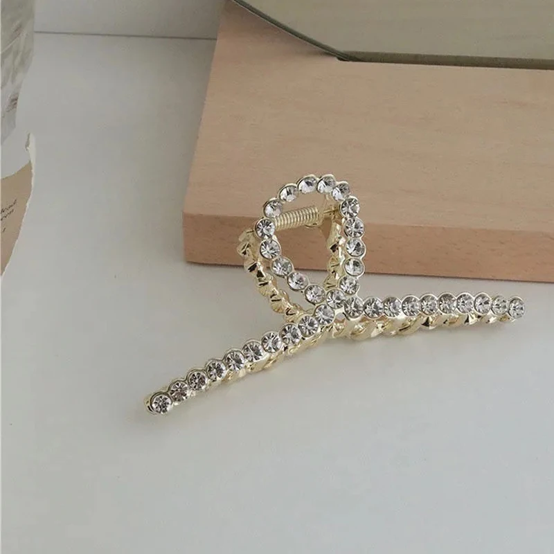 Модные металлические заколки для волос, зажимы для волос из сплава, Нескользящие зажимы для волос для женщин, тонкие волосы