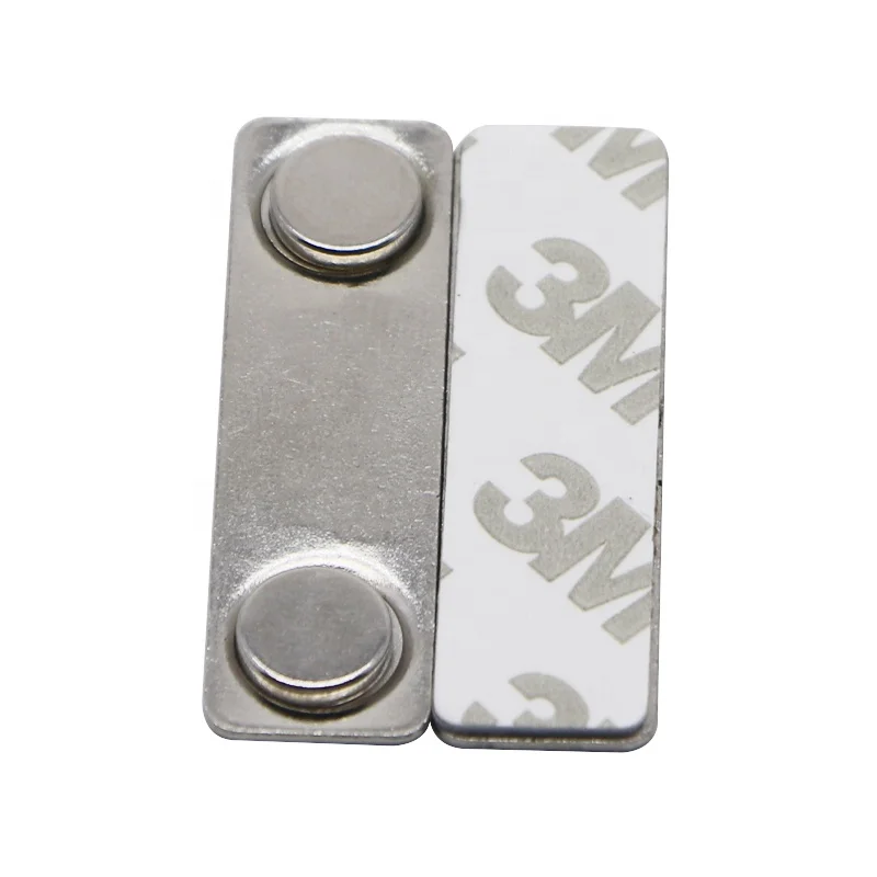 Steel Plate One Magnets Inside 45x13mm Metal Magnetic Name Badge Magnet