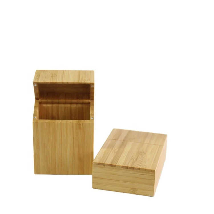 New Creative Wooden Cigarette Case Custom Logo Magnet Adsorption Clamshell Portable Wooden Cigarette Case