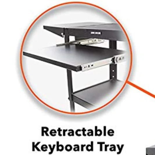 Classroom Supplies Furniture AV Equipment Adjustable Shelves Computer Desk Cart Tv Stand With Wheels