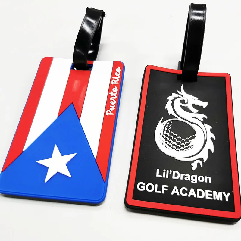 Высокое качество, низкая цена, персонализированная круглая бирка для багажа из мягкого ПВХ