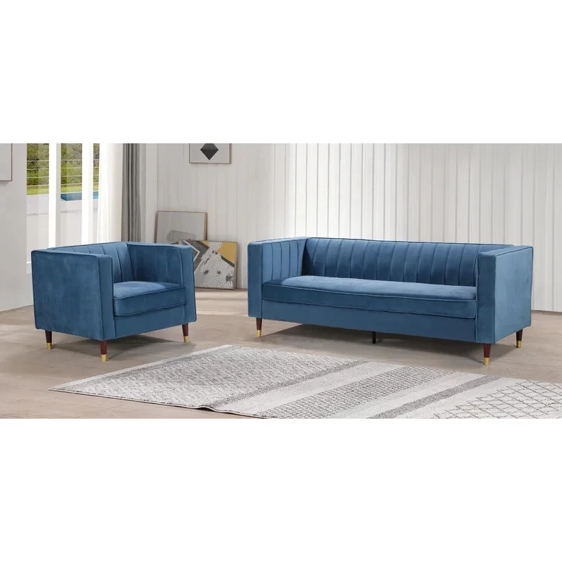 Модные наборы мебели для гостиной диван из античной ткани chesterfield
