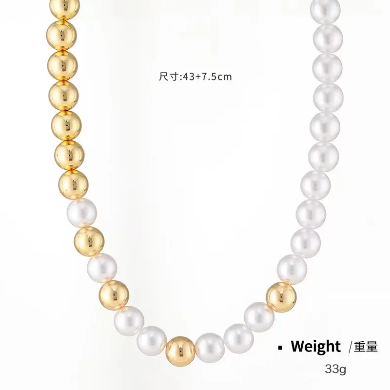 Factory Women Trendy Popular 925 Sterling Silver Gold Bead Gold Vermeil Freshwater Pearl Jewelry Set