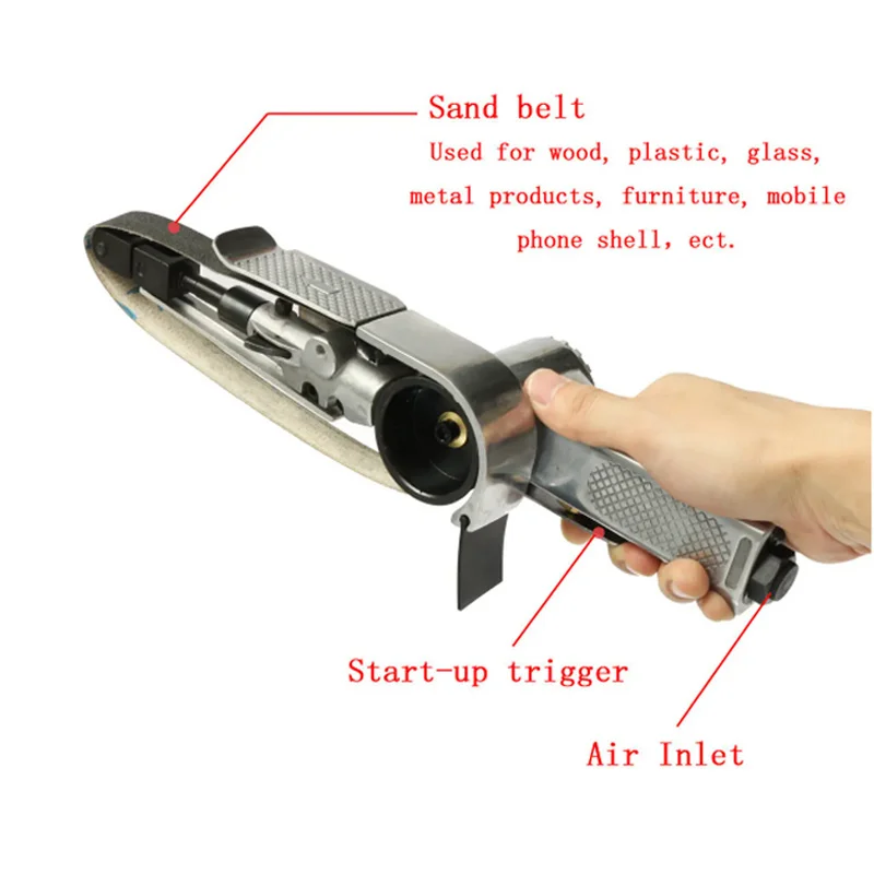 High Quality 20mm 520mm/10mm 330mm Air Belt Sander Sanding Buffing Vehicle Pneumatic Tool 3/8In
