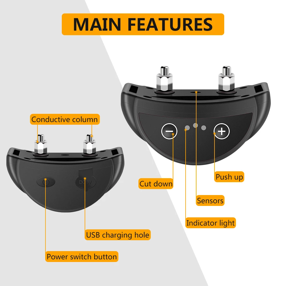 Dropshipping Smart Fancy Waterproof Large Nylon Shock Vibration Static Electricity Puppy Anti Bark Dog Training Collar