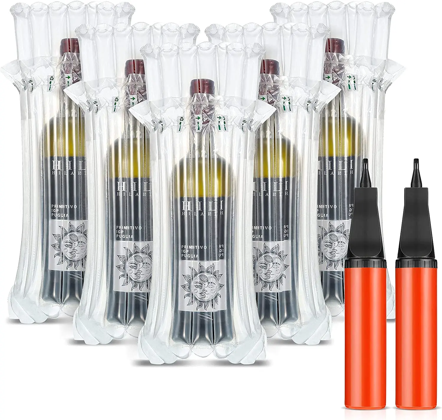 Wine Bottle Protector Reusable Inflatable Wine Travel Bags Inflatable Air Column Cushion Bags Safe Transportation of Bottles