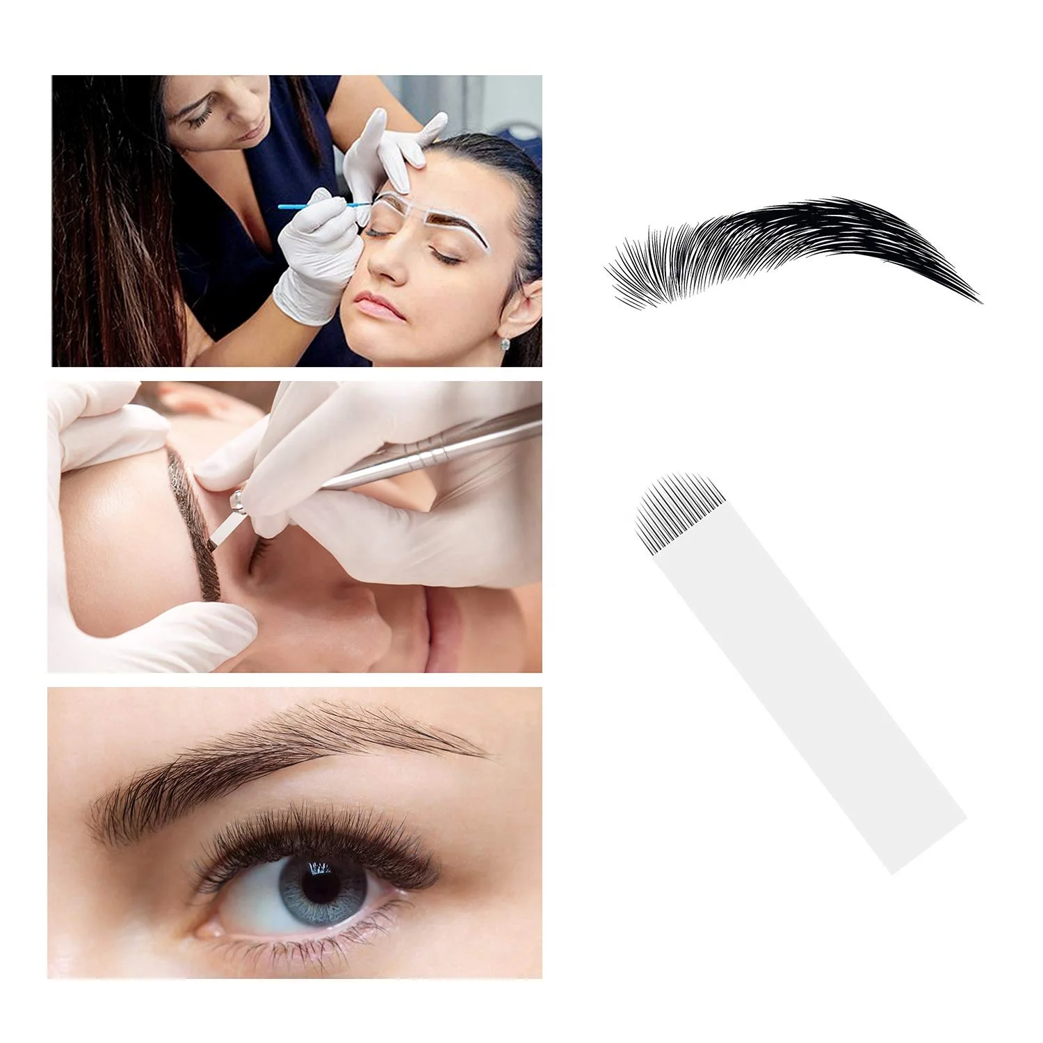 Microblading Blades Disposable Tattoo Needles Permanent Makeup Manual Tattoo Needle for Microblading Supplies Manual Pen