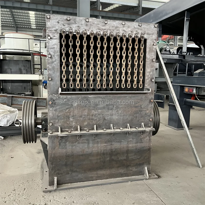 Movable motor stone box crusher Belt conveyor square box crusher quarrying mechanism sand machine
