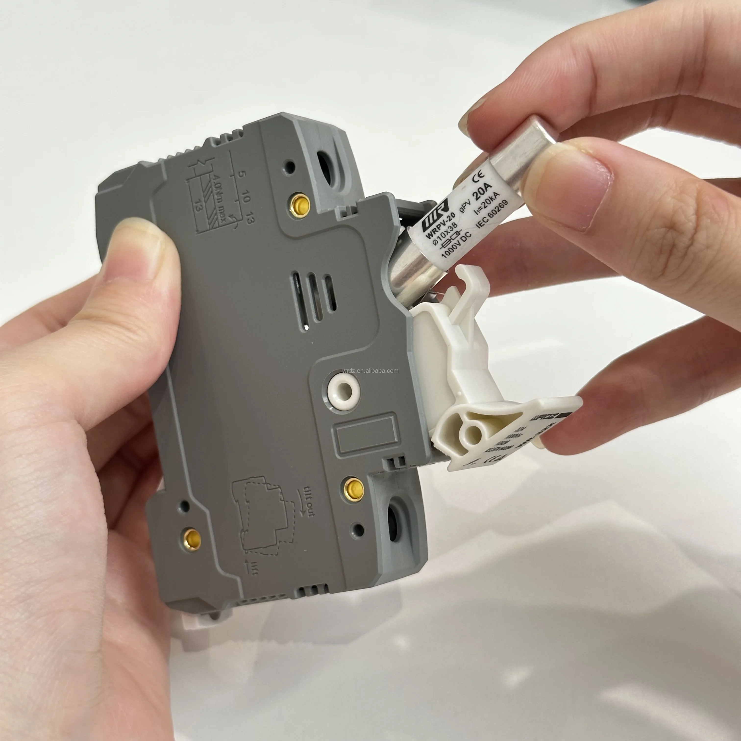 WRDZ 1000v Fuse Cylindrical Ceramic Fuses Low Voltage solar 1000V DC fuse holder