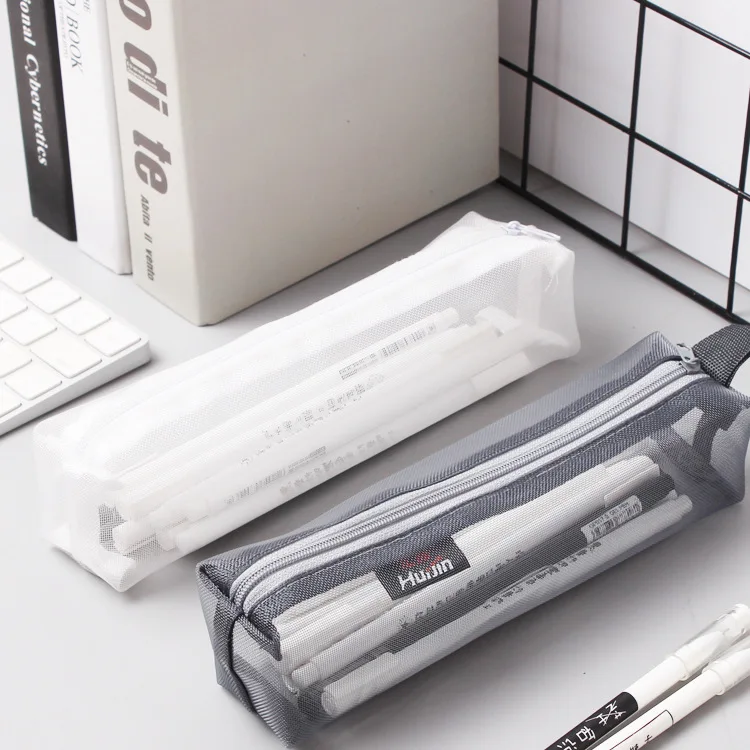 New Multi-function Document Pouches Makeup Bags Transparent Pencil Case For School Student Teacher Office Stationary