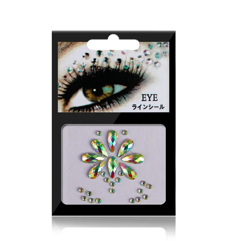 Ювелирные наклейки для глаз цветной макияж акриловая наклейка «сделай сам» бровей тату-наклейка