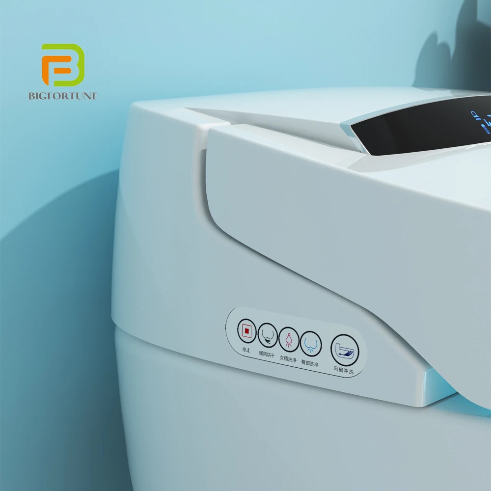 Modern fashion electric toilet ceramic floor mounted wc intelligent toilet bathroom automatic smart toilet