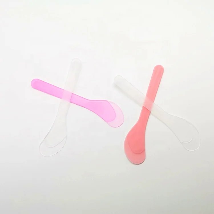 China manufacturer direct sales plastic face spoon custom color face cream spoon transparent facial mask spatula