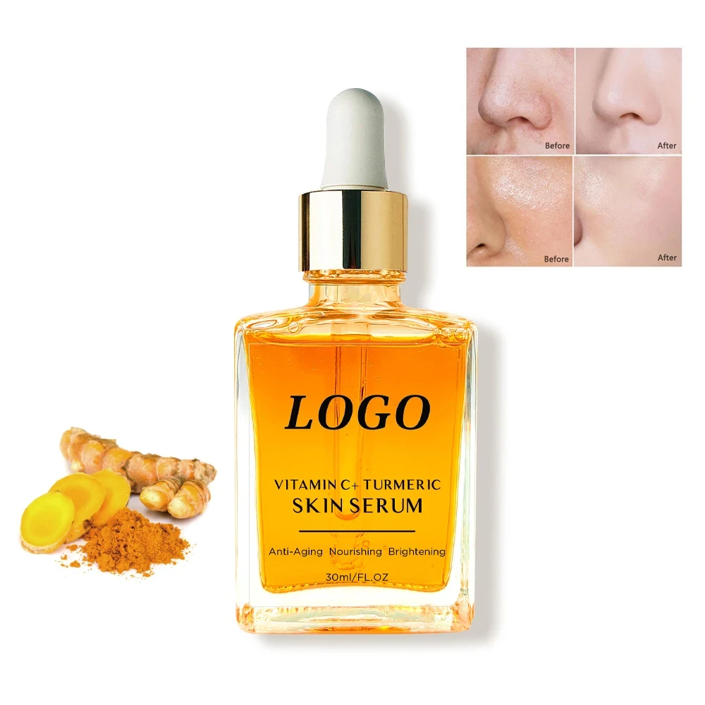 BLIW Best Sale Private Label Organic Vitamin C Deep Moisturizing Turmeric Face Oil  Ginger Extract Fade Dark Spots Face Serum