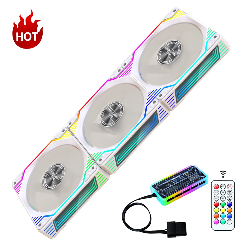 Hot sell 120mm RGB Fan and 5V ARGB PC Case Fan for Computer Gaming Case CPU Cooler Cooling Fans