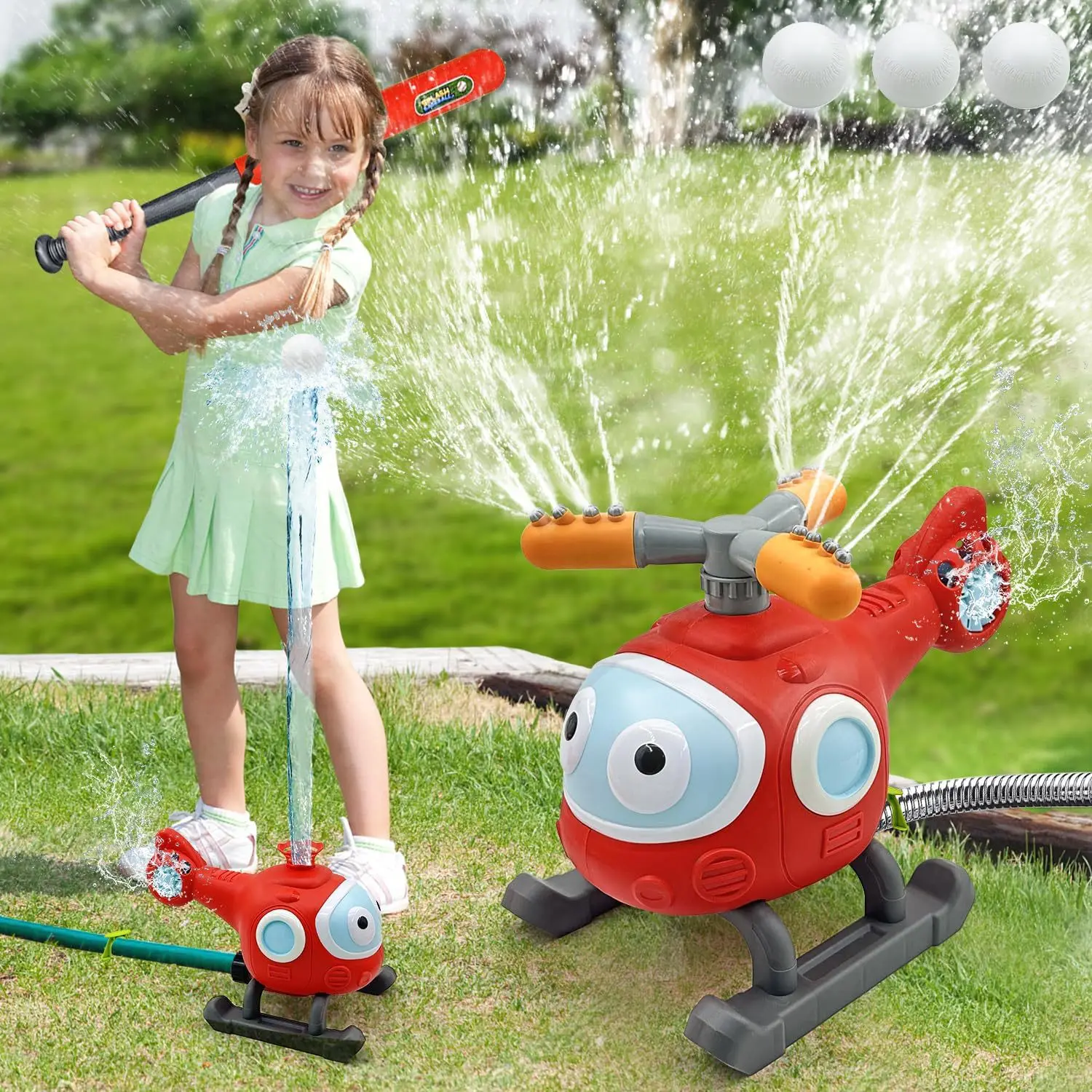 2 in 1 Kids Outdoor Backyard Water Sport Toys animals spray water sprinkler for kids spraying water toys