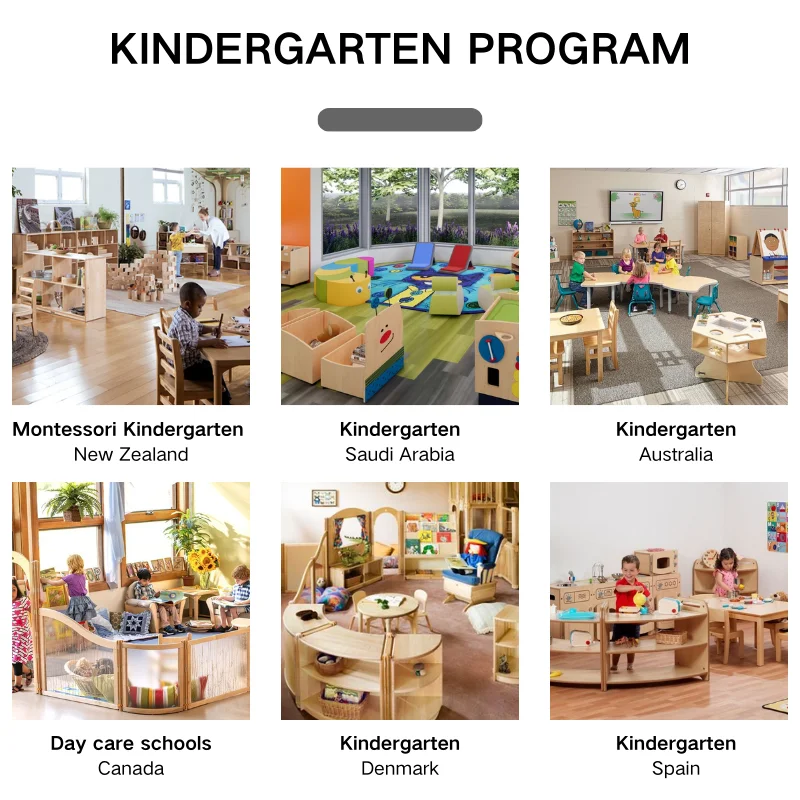 Modern Brief Design Preschool Sofa Nursery Wooden Sofa Furniture Rest Chair Toddler Reading Corner Bookshelf