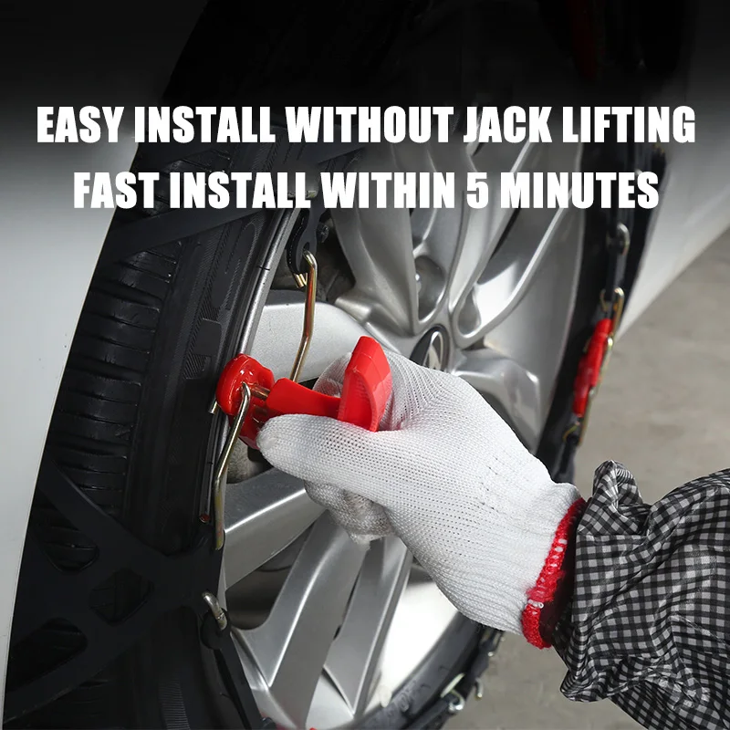 Winter hot selling full wrap bull tendon vehicle mud sandy snow tire chains anti skid snow chains for 165~275 car tires