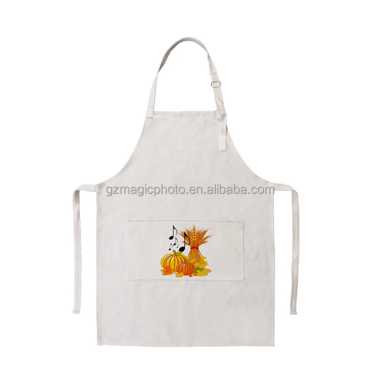 Custom Blank Sublimation Linen Apron Plain Print Apron