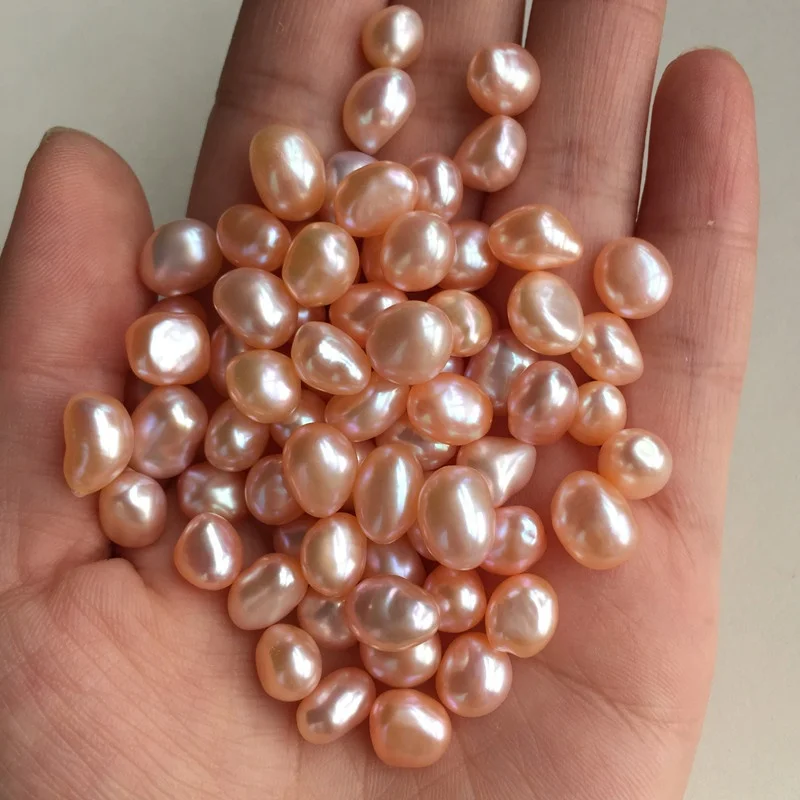 No hole can drill free sample 7-8 mm AAA top quality loose freshwater nugget pearl
