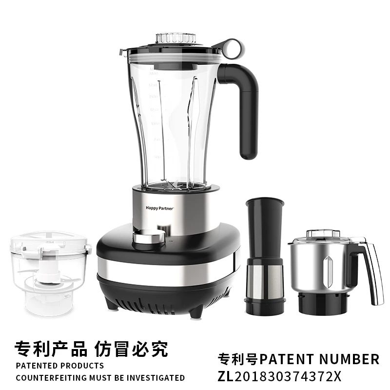 HappyPartner Hot Sale Strong Power heavy duty blender multifunction commercial blenders  4 In 1 blender