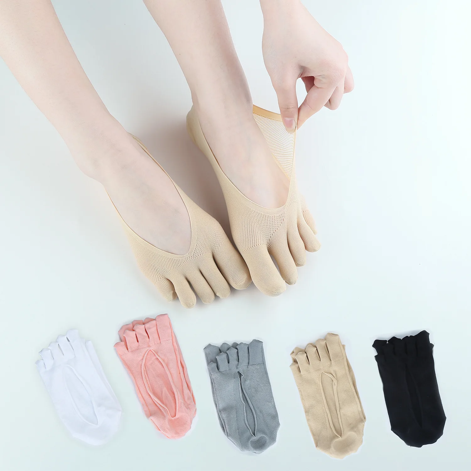 WOWEI Bunion Relief Socks for Women Toe Separator Toe Alignment Socks for Bunion Correction Compression Toe Socks