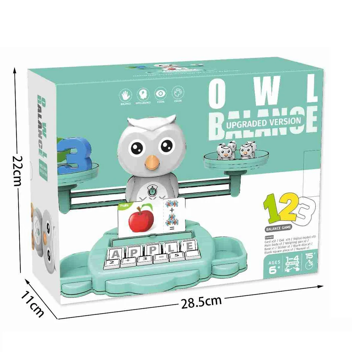 Educational Toys for Kids Learning Alphabet Words Owl Balance Scale Toy Montessori Math Toy for Kids