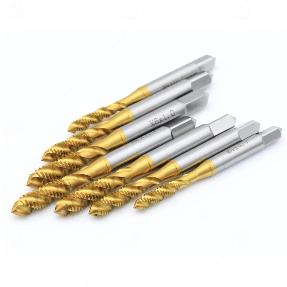 Round Shank Square End High Speed Steel Tapping Various Threads HSS Spiral Fluted Tap