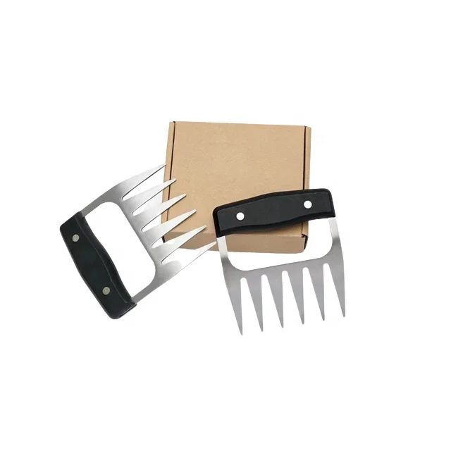 Best Selling Easy Shredding Pulling Handling Lifting Cutting Forks Bbq Claws Pulled Pork Shredder Metal Meat Shredding Ss Claws