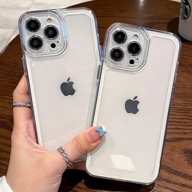 High Clear Transparent Case For iPhone 14 Pro Max 11 12 13 Mini X XR 7 8 Plus SE Shockproof Phone Cover Protective Phone Case