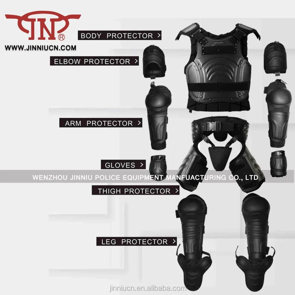 Flame resistant policia riot suit full protection armor suit body tactical armor gear