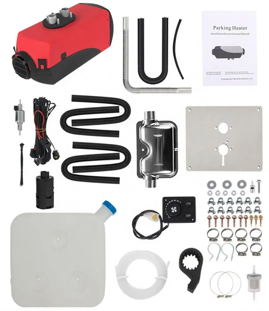 12V 5KW Black LCD Monitor Remote Parking Fuel Car Diesel Air Heater With Remote Control