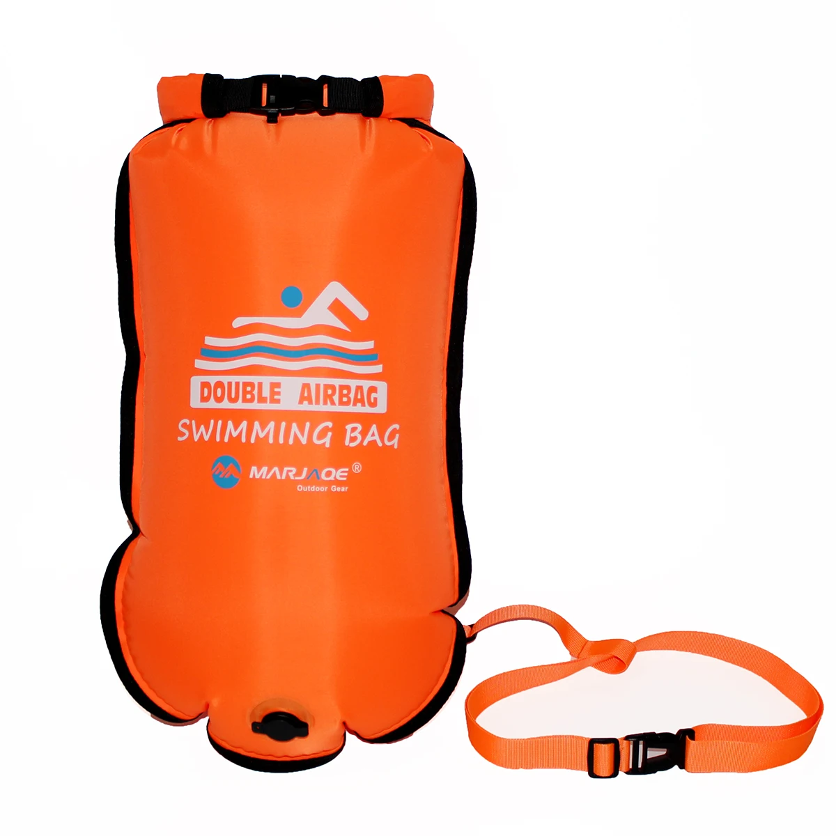 Custom Logo Nylon PVC Waterproof Bag Double Airbag Swimming Drift Bag Swimming Buoy