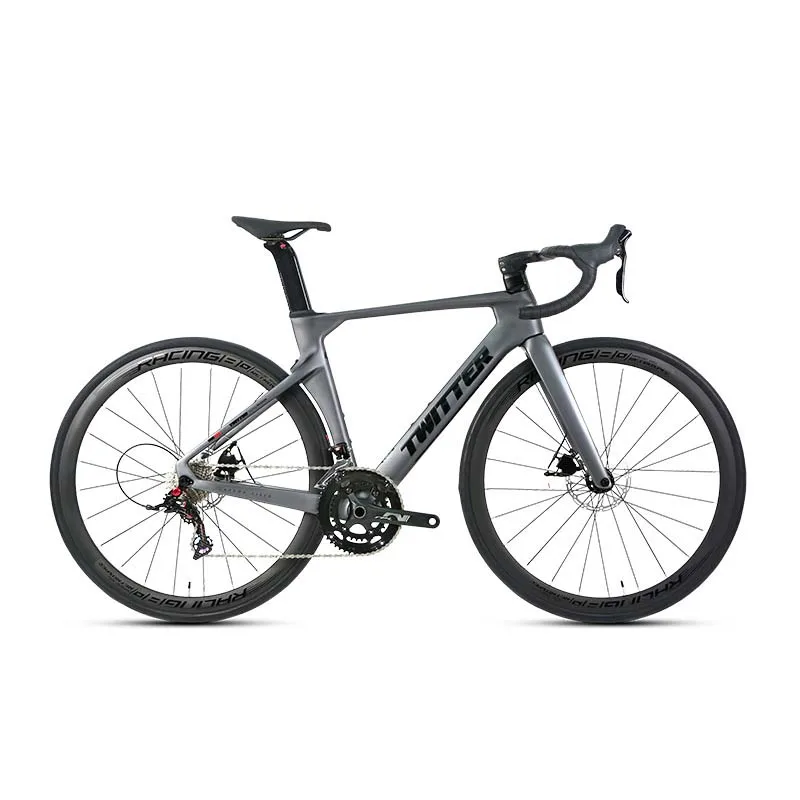 Twitter road bike 700c 50mm carbon wheels thru axle disc brake 24 speed carbon frame road bike