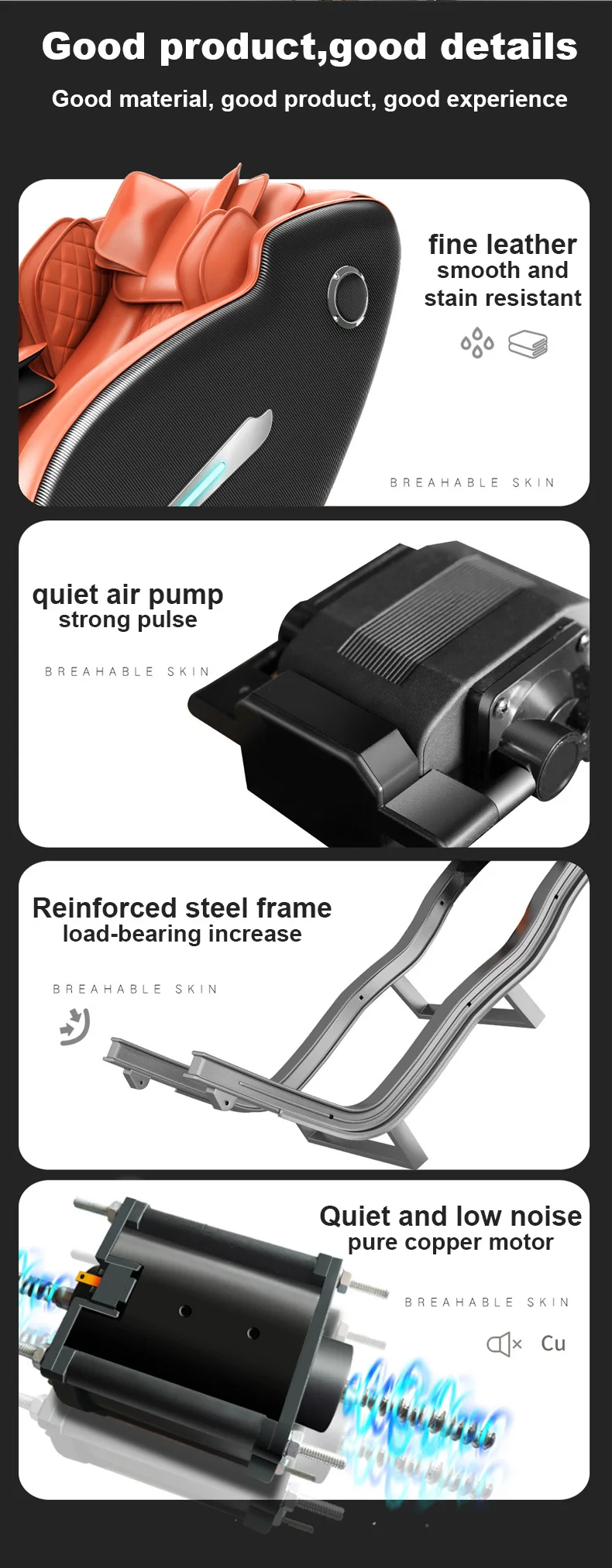 China supplier Luxury Relax Massage Chair 3D Zero Gravity