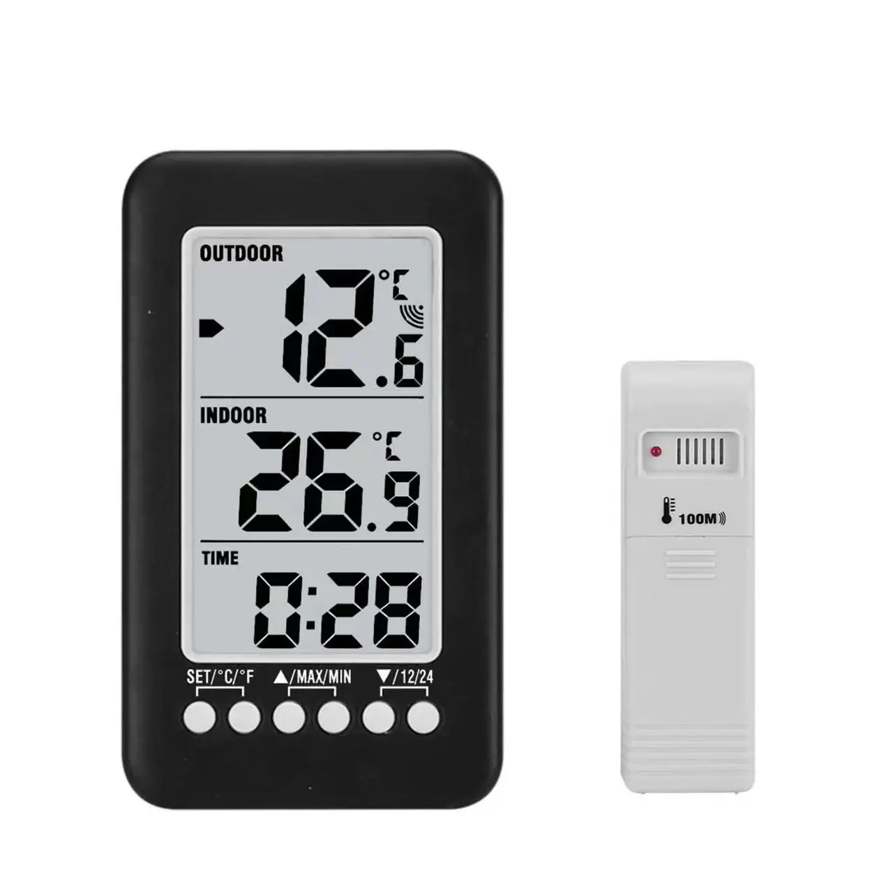 Refrigerated truck wireless thermometer remote monitoring of the vehicle transmission inside the temperature monitoring table