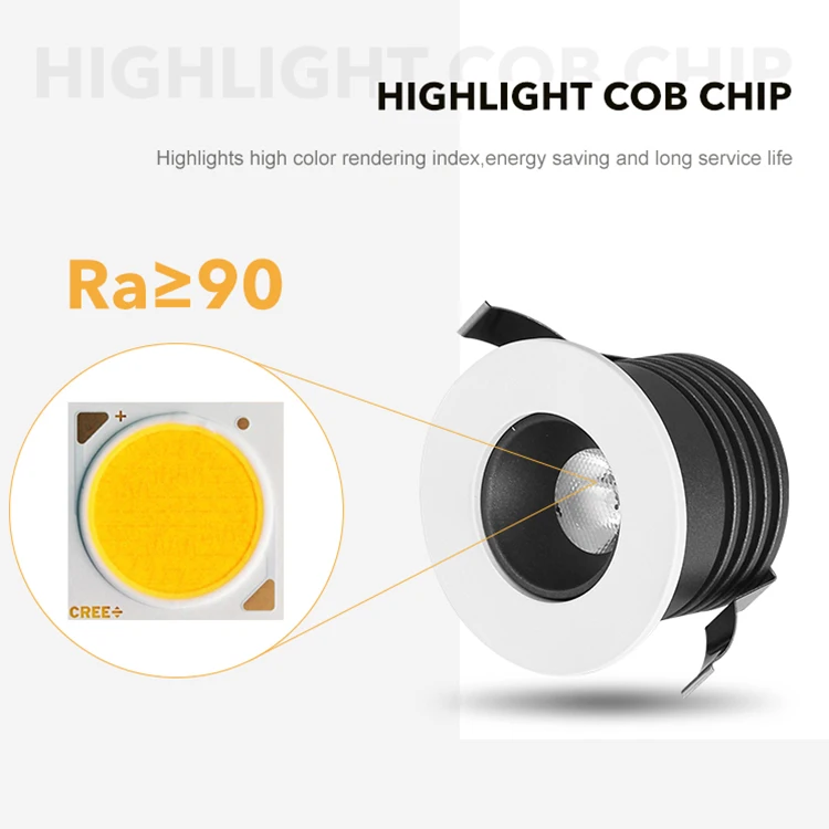 Быстрое Новое поступление, домашний встроенный алюминиевый маленький внутренний потолок 3 Вт, светодиодный прожектор