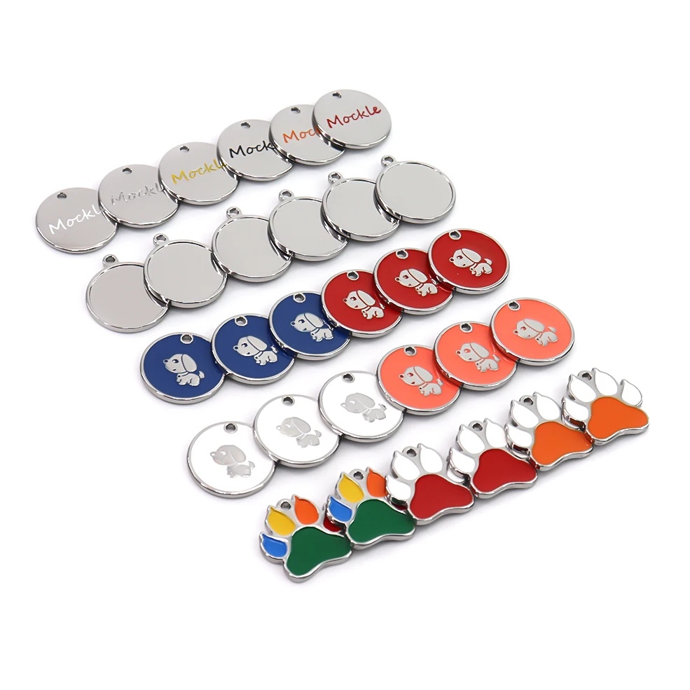 Material Dog Tag Realistic Printing Animal Shape for The Hang Tags Wholesale Custom Cheap Engraved Metal Zinc Alloy Europe