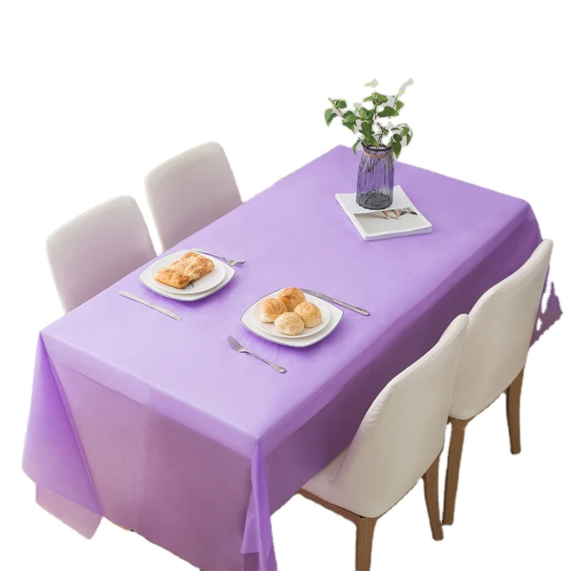 Plastic disposable  table covers  water and oil proof, Biodegradable table cloths for party events