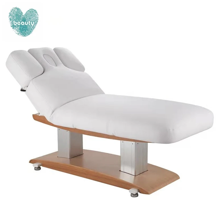 Новейший дизайн деревянной массажной кровати для тела с шкафчиком, электрическая массажная кровать для красоты, оборудование для салона
