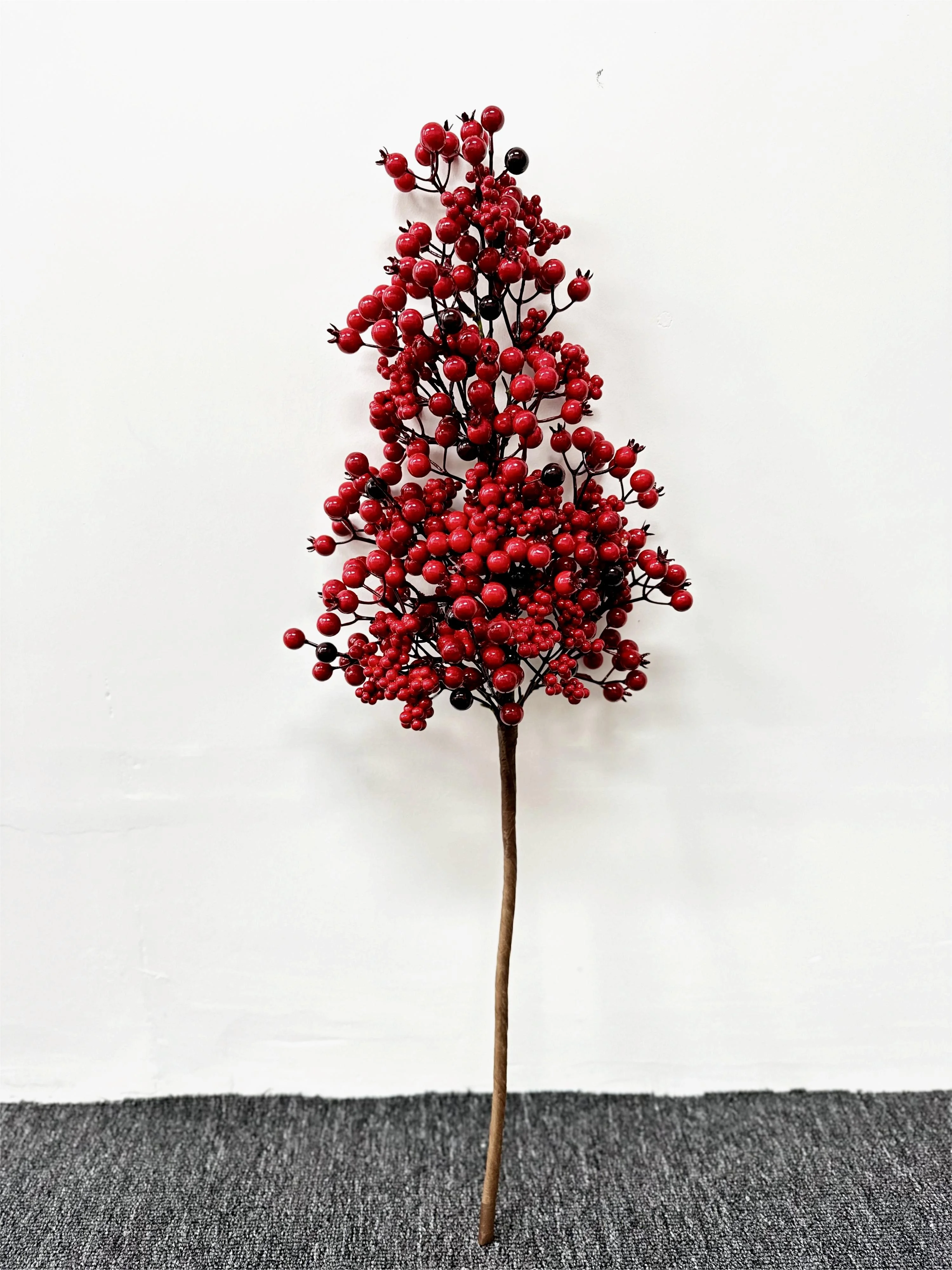 Party Decorative Filler Red Berry Spray Picks Floral Pinecones Branches Plastic Artificial Christmas Tree Picks