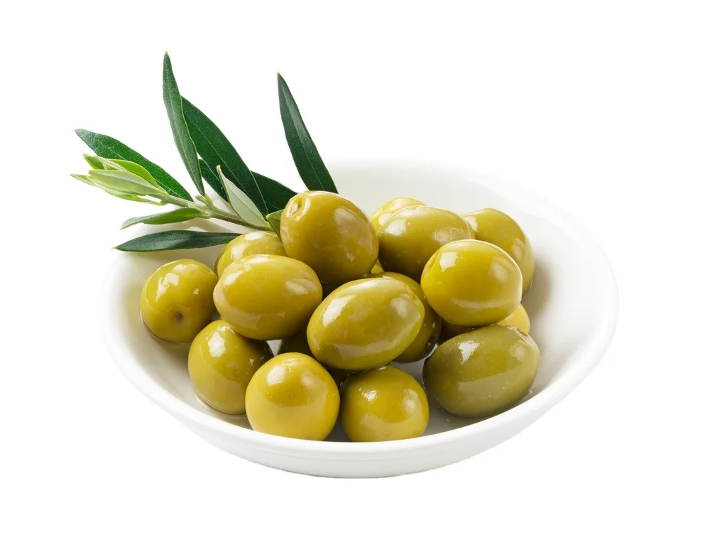 pitted green olives