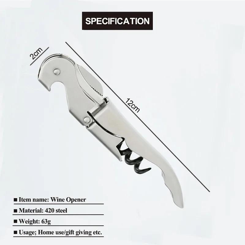 Customizable Logo High Quality Stainless Steel Wine Opener Top Selling Bottle Corkscrew Box Metal Red Wine Openers Key Beers