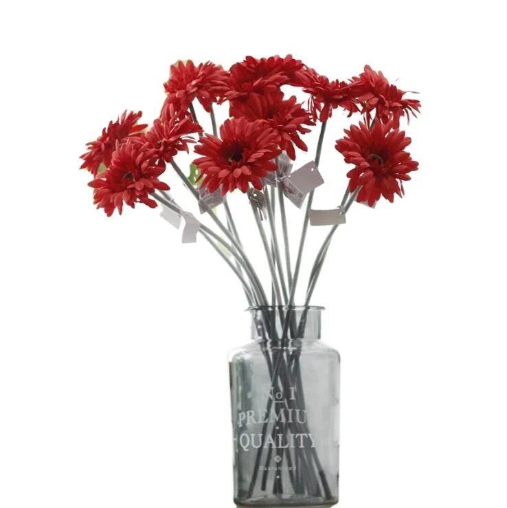 FCR1010 wholesale cheap gerbera daisy artificial flower silk cloth daisy for wedding home decoration